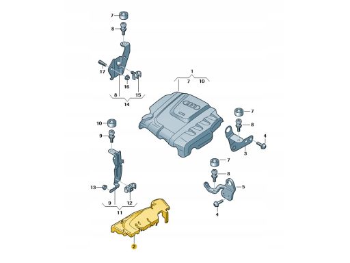Oryginalne Audi Oe Wytłumienie Gąbka 03L103954
