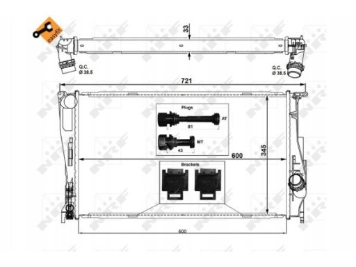 Chłodnica Silnika 53472