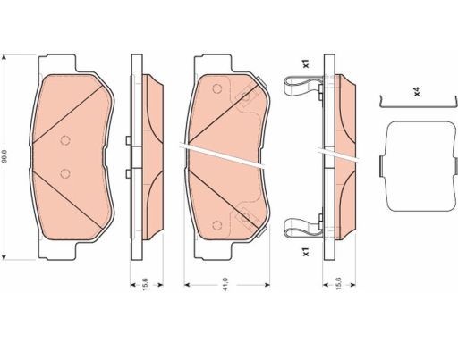 Klocek Hamulcowy Kpl. Gdb3432