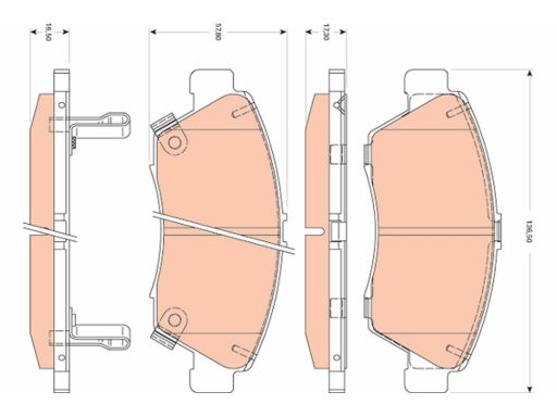 Klocek Hamulcowy Kpl. Gdb3478