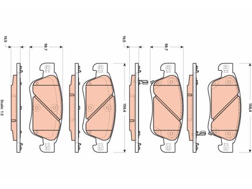 Klocek Hamulcowy Kpl. Gdb3503