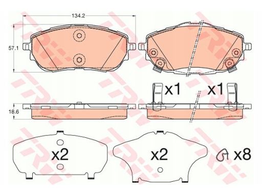 Klocek Hamulcowy Kpl. Gdb3598
