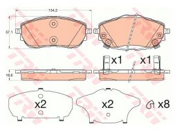 Klocek Hamulcowy Kpl. Gdb3598