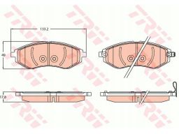 Klocek Hamulcowy Kpl. Gdb3634