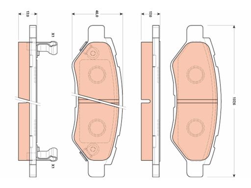 Klocek Hamulcowy Kpl. Gdb4602