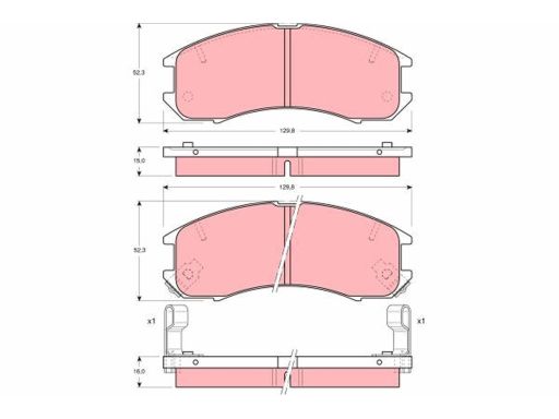 Klocek Hamulcowy Kpl. Gdb981