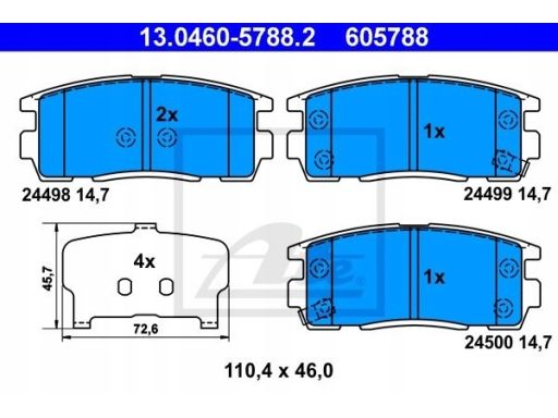 Klocek Hamulcowy Kpl. 13.0460-5788.2
