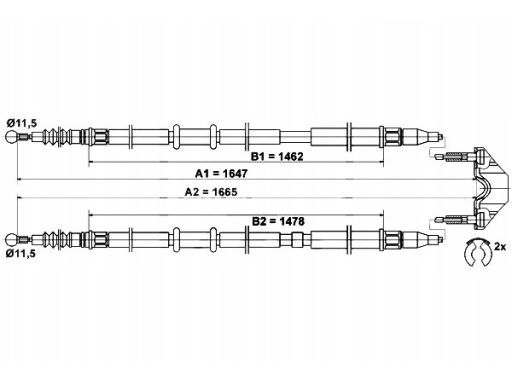 Linka Hamulca Postojowego 24.3727-0775.2