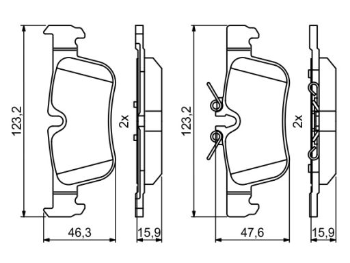 Klocek Hamulcowy Kpl. 0 986 494 812