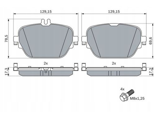 Klocek Hamulcowy Kpl. 0 986 424 858