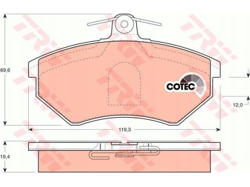 Klocek Hamulcowy Kpl. Gdb1044