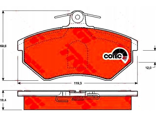 Klocek Hamulcowy Kpl. Gdb1044