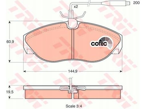 Klocek Hamulcowy Kpl. Gdb1105