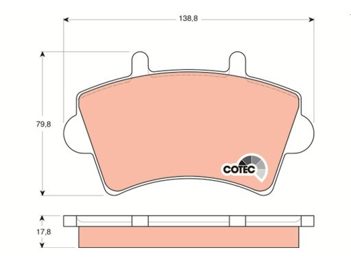 Klocek Hamulcowy Kpl. Gdb1442