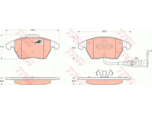 Klocek Hamulcowy Kpl. Gdb1550