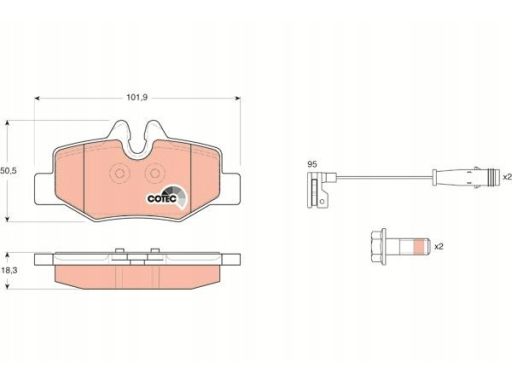 Klocek Hamulcowy Kpl. Gdb1601