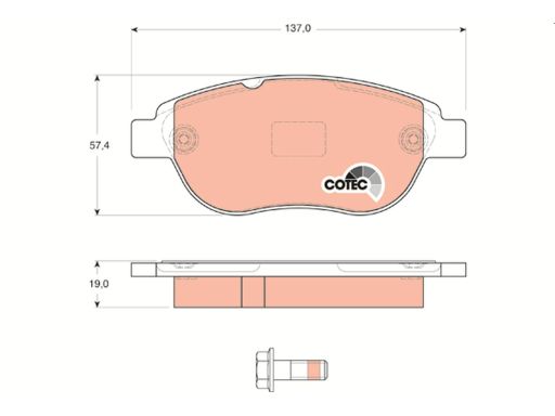 Klocek Hamulcowy Kpl. Gdb1624