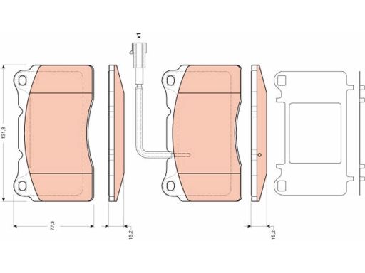 Klocek Hamulcowy Kpl. Gdb1645