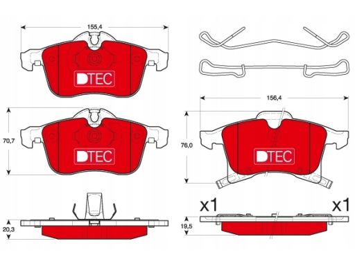 Klocek Hamulcowy Kpl. Gdb1668Dte