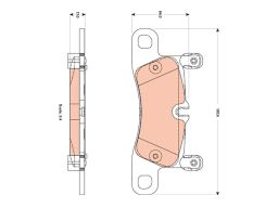 Klocek Hamulcowy Kpl. Gdb1876
