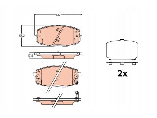 Klocek Hamulcowy Kpl. Gdb2192