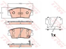 Klocek Hamulcowy Kpl. Gdb2197