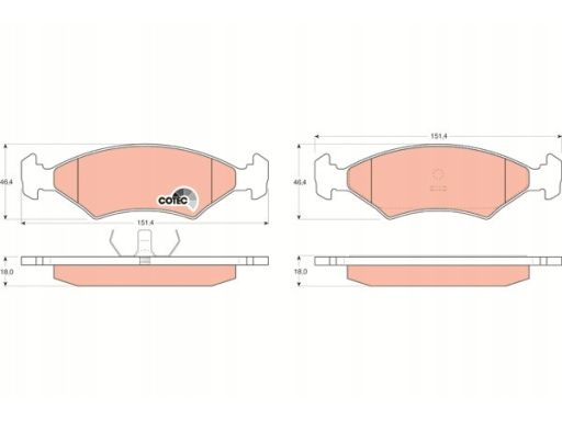 Klocek Hamulcowy Kpl. Gdb255