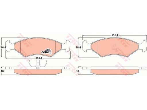 Klocek Hamulcowy Kpl. Gdb255