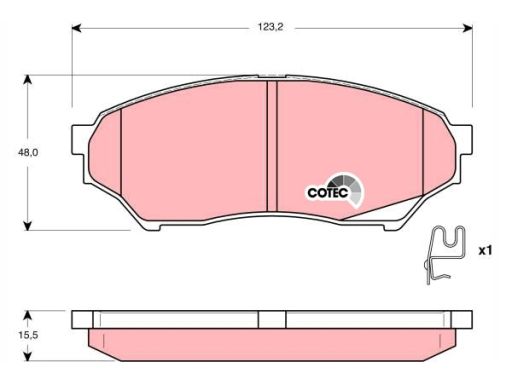 Klocek Hamulcowy Kpl. Gdb3270