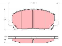 Klocek Hamulcowy Kpl. Gdb3286