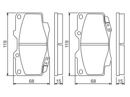 Klocek Hamulcowy Kpl. 0 986 494 497