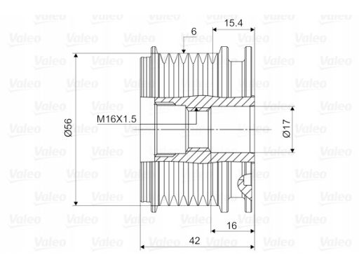 Sprzęgło Jednokierunkowe Alternatora 588024
