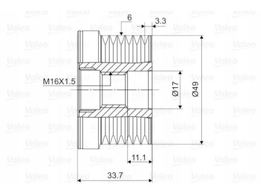 Sprzęgło Jednokierunkowe Alternatora 588036