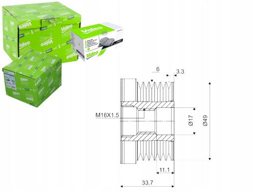 Sprzęgło Jednokierunkowe Alternatora 588036