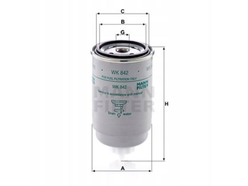 Filtr Paliwa Wk 842