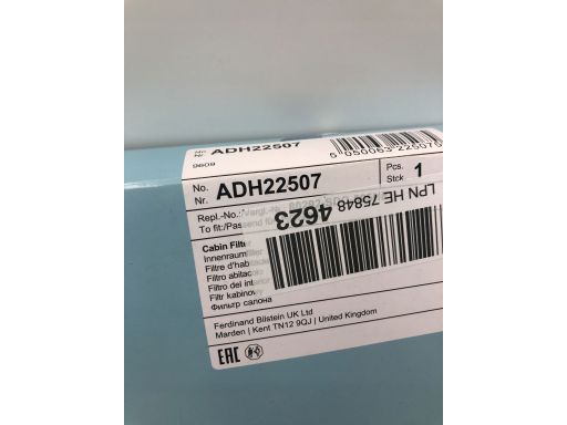 Filtr Kabiny Adh22507