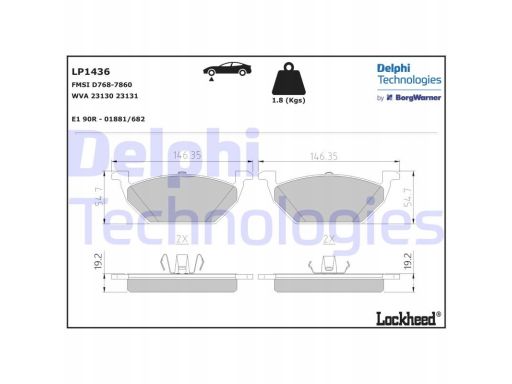 Klocek Hamulcowy Kpl. Lp1436