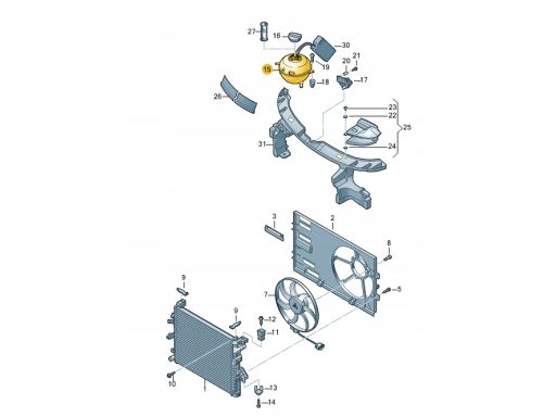 Zbiornik wyrównawczy Volkswagen T5 T6 7H0121407C Oryginał