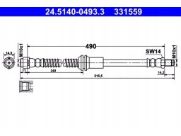 Przewód Hamulcowy Elastyczny 24.5140-0493.3