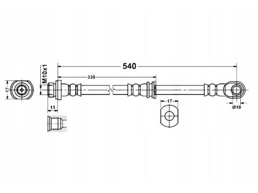 Przewód Hamulcowy Elastyczny 24.5286-0540.3