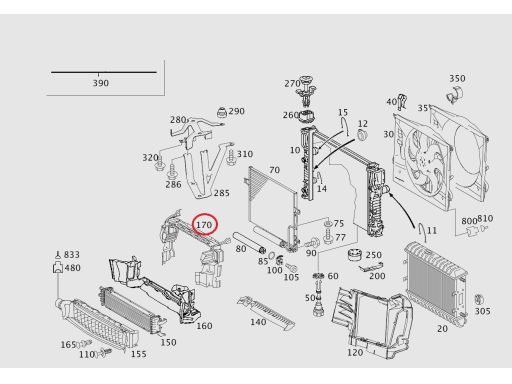 Kierownica powietrza Mercedes W211 A2115001216