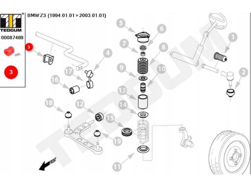 Silentblock Wahacza 00087469