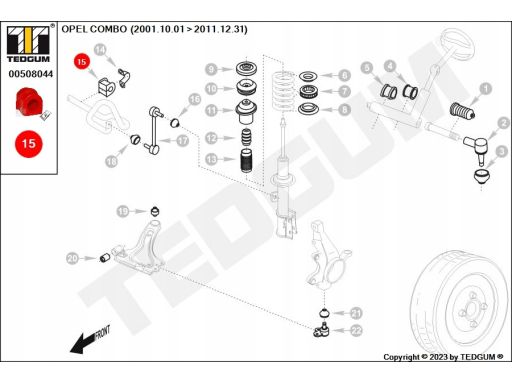 Silentblock Wahacza 00508044