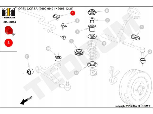 Silentblock Wahacza 00508044