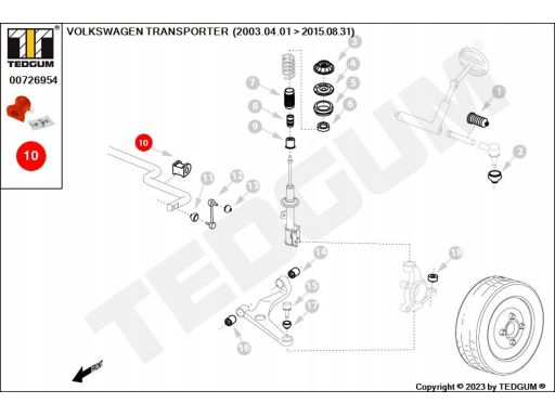 Silentblock Wahacza 00726954