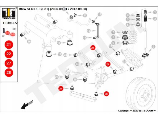 Silentblock Wahacza Ted98572
