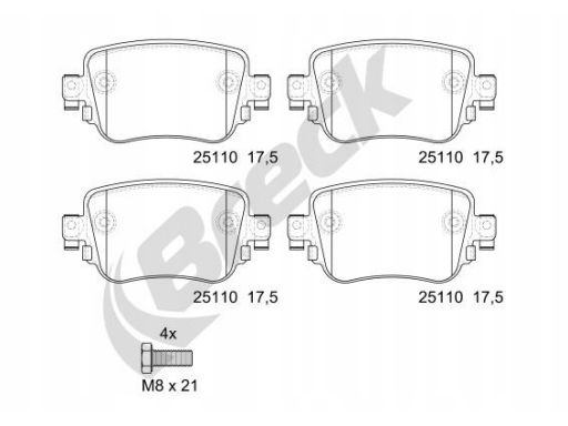 Klocek Hamulcowy Kpl. 25110 00 704 00