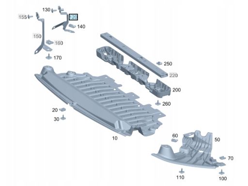 Mercedes W206 Wspornik Mocowanie Osłony Prawy Prawe A2065241300