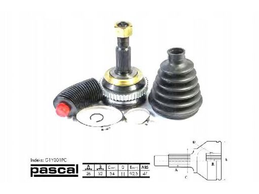 Przegub Napędowy Kpl. G1Y001Pc