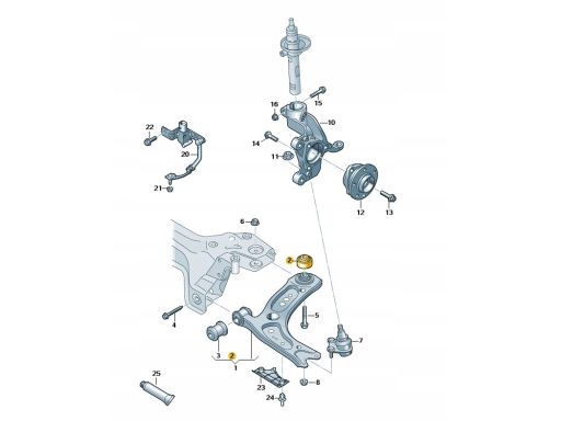 Tuleja Silentblok wahacza Volkswagen Seat Skoda Audi 5Q0407183K